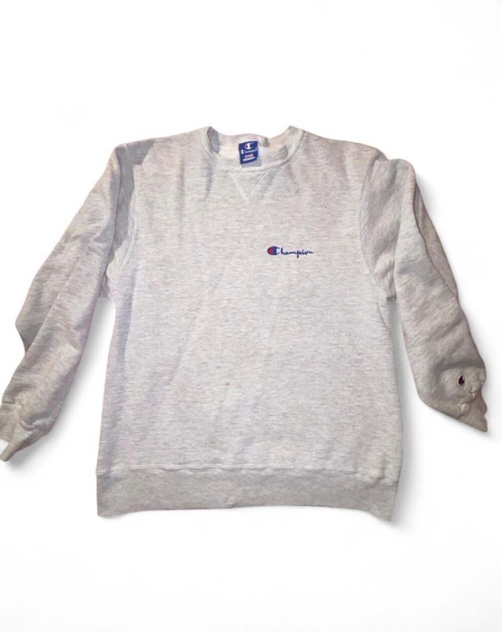 Champion Vintage Crewneck Sweatshirt Grey Script Logo